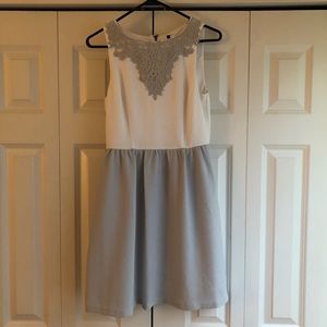 White and Gray Dress